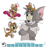 Tom & Jerry Ultimate Embroidery Pack – 23 Designs for Endless Creativity! - FineryEmbroidery